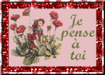 Gif animé je pense à toi cadre